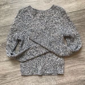 Forever 21 Marled Heather Grey Crop Top Sweater